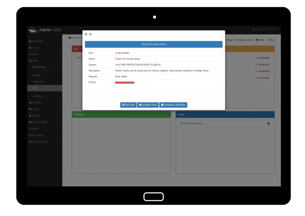 View Task details 